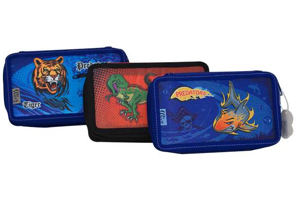 WL-7061  pencil case, double, "hunter"
