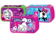 WL-7108  pencil case, tripple,"My cute cat"