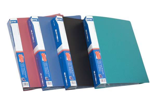 A306  poly file folders A4, 80 sheet protectors