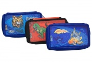 WL-7069  pencil case, tripple, "hunters"