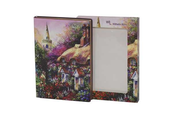 WB5355  notebook A5 in gift box, Design Line, silver edge, ...