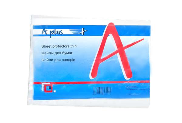A327  sheet protectors, A4,  100 pcs., 18 micron 